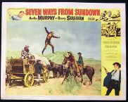 SEVEN WAYS FROM SUNDOWN '60 Audie Murphy-Barry Sullivan US Lobby card #8