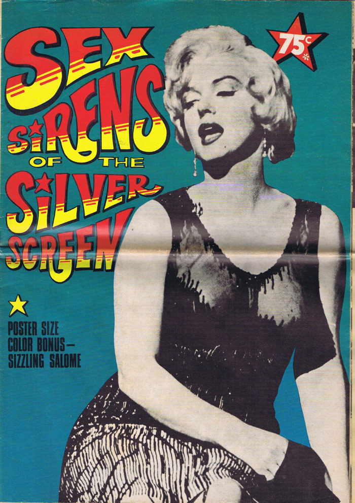 SEX SIRENS OF THE SILVER SCREEN Marilyn Monroe VERY RARE 1970s Magazine