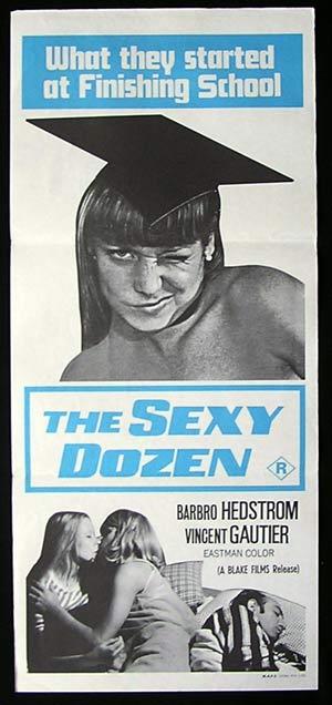 THE SEXY DOZEN Original daybill Movie poster Barbara Hedstrom Sexploitation BLUE