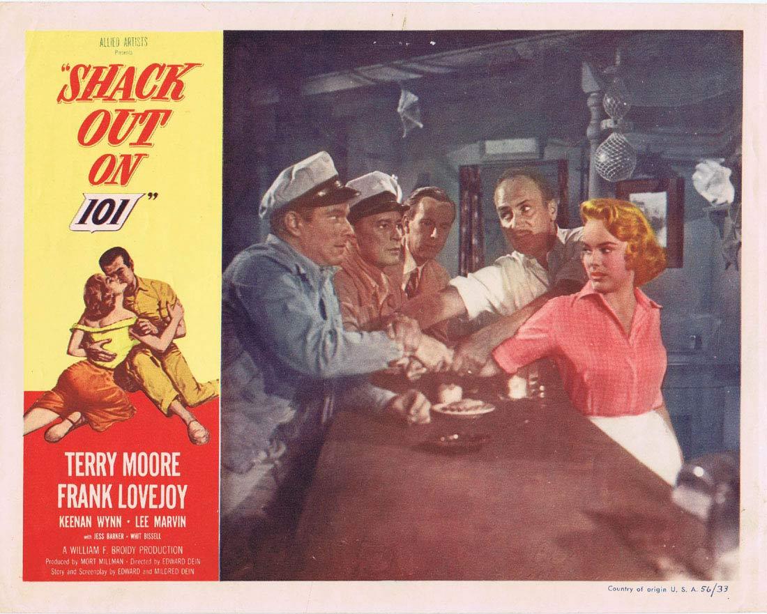 SHACK OUT ON 101 Lobby card 2 Terry Moore FIlm Noir