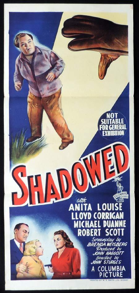 SHADOWED Original Daybill Movie Poster Anita Louise Film Noir