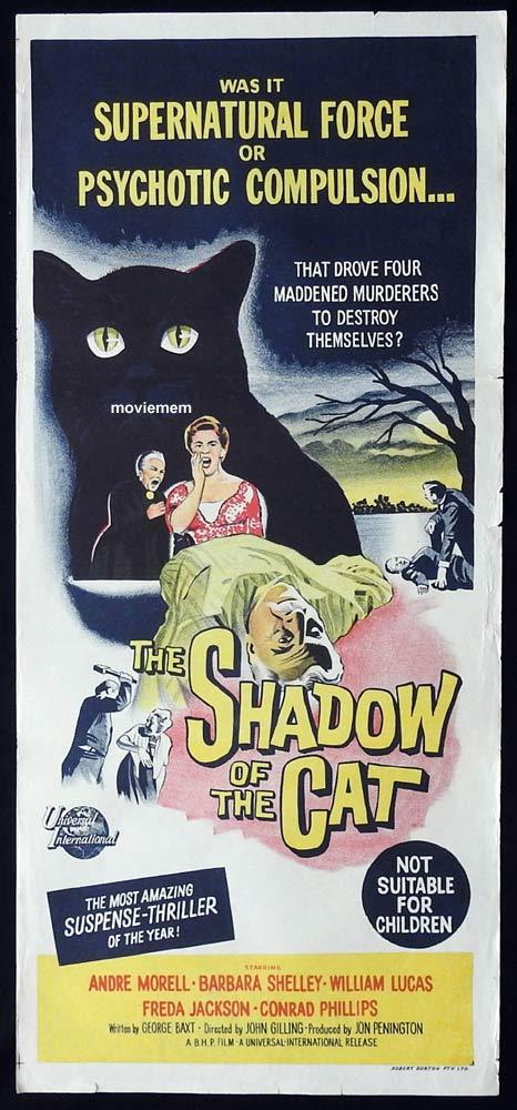 SHADOW OF THE CAT Original Daybill Movie Poster André Morell Barbara Shelley