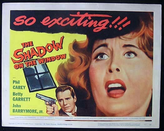 SHADOW ON THE WINDOW ’59 Film Noir RARE Title Lobby Card