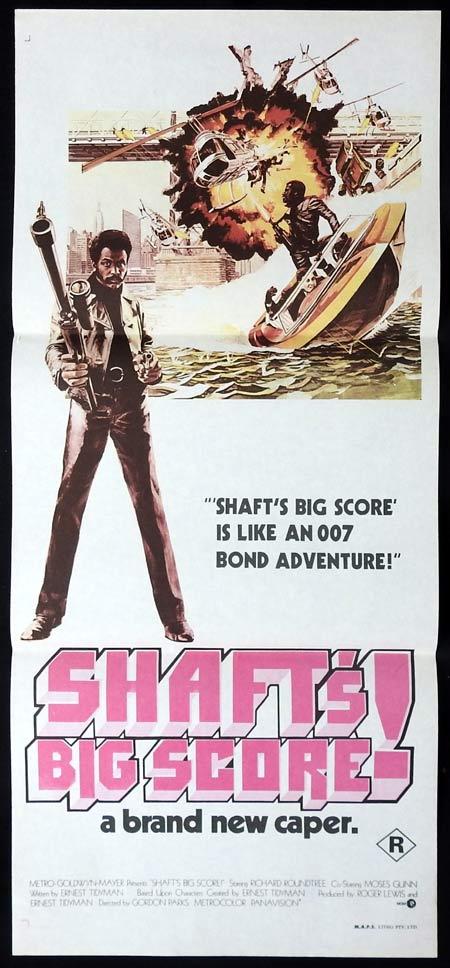 SHAFT’S BIG SCORE Original Daybill Movie Poster Richard Roundtree Moses Gunn