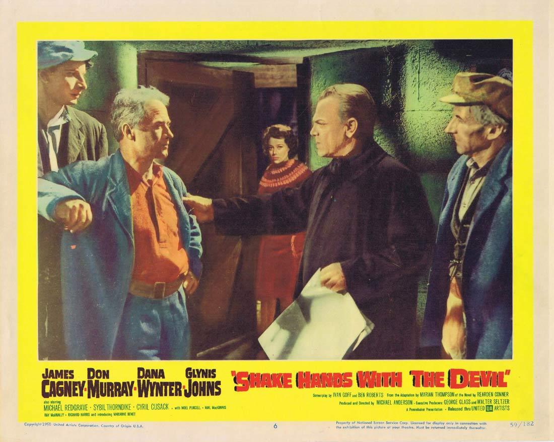 SHAKE HANDS WITH THE DEVIL Lobby Card 6 James Cagney Don Murray Dana Wynter