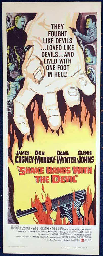 SHAKE HANDS WITH THE DEVIL Original US Insert Movie Poster James Cagney