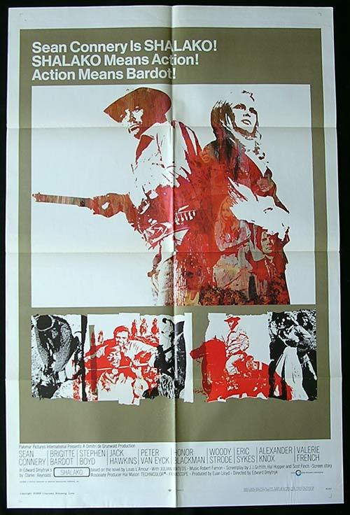 SHALAKO Original One sheet Movie poster Brigitte Bardot Sean Connery