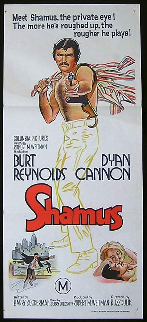 SHAMUS Original Daybill Movie poster Burt Reynolds Dyan Cannon
