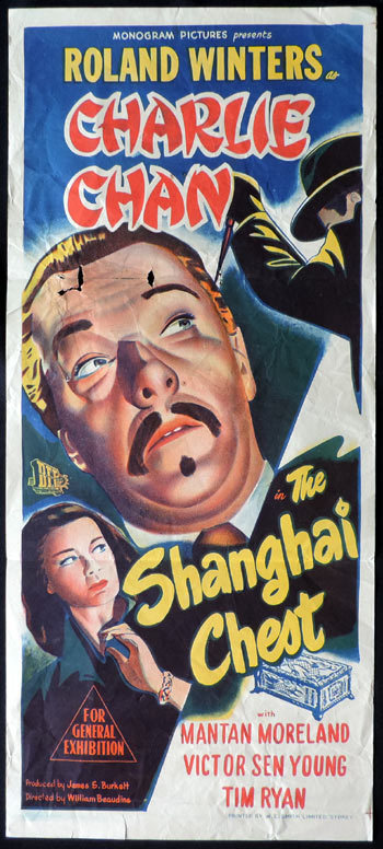CHARLIE CHAN THE SHANGHAI CHEST Vintage Daybill movie poster