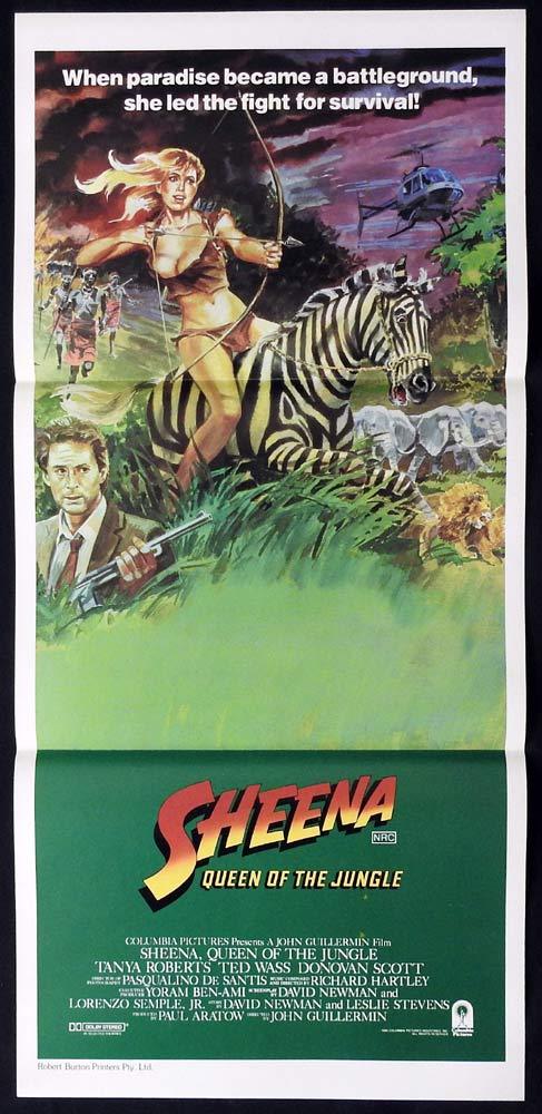 SHEENA QUEEN OF THE JUNGLE Daybill Movie Poster Tanya Roberts
