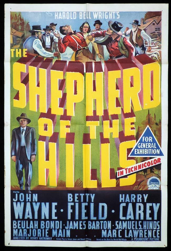 THE SHEPHERD OF THE HILLS One Sheet Movie Poster John Wayne