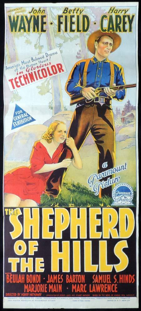 SHEPHERD OF THE HILLS Original Daybill Movie Poster John Wayne