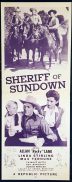 SHERRIFF OF SUNDOWN Movie Poster Richard Arlen US Insert