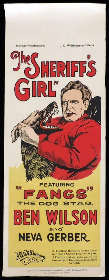 THE SHERRIFF’S GIRL Long Daybill Movie poster 1927 Ben Wilson Silent Cinema
