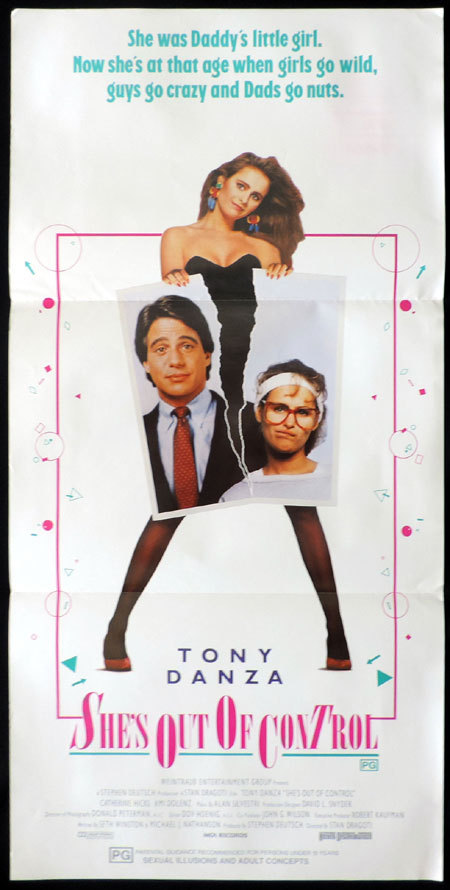 SHE’S OUT OF CONTROL Australian Daybill Movie poster Tony Danza