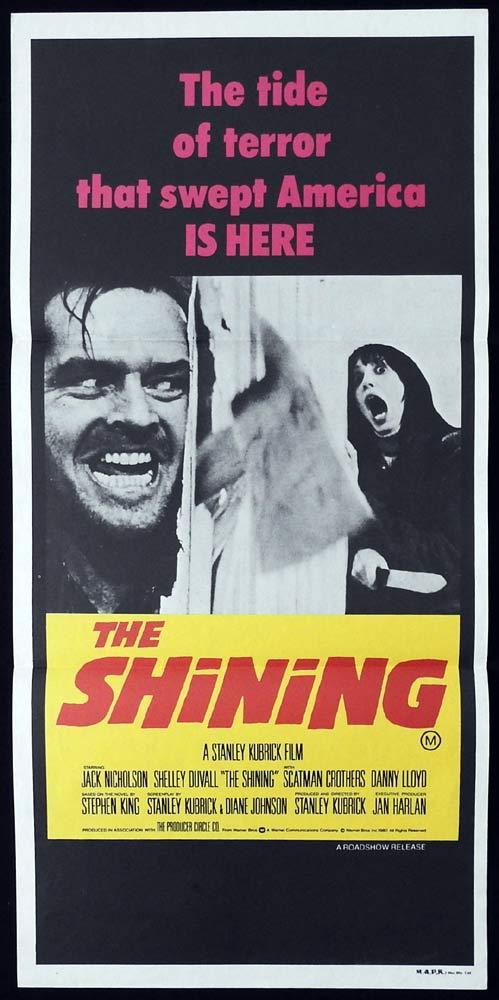THE SHINING Original daybill Movie poster Jack Nicholson Stanley Kubrick