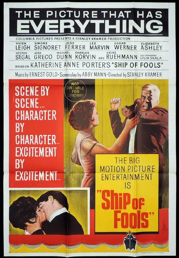 SHIP OF FOOLS One Sheet Movie Poster Simone Signoret Vivien Leigh