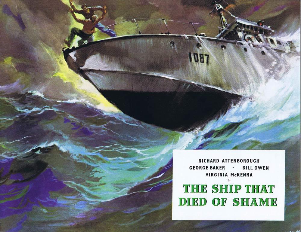 THE SHIP THAT DIED OF SHAME Original Movie Trade Ad EALING Richard Attenborough