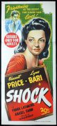 SHOCK Original Daybill Movie Poster Vincent Price Lynn Bari