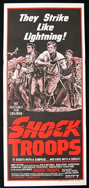 SHOCK TROOPS Original Daybill Movie poster Charles Vanel Costa-Gavras