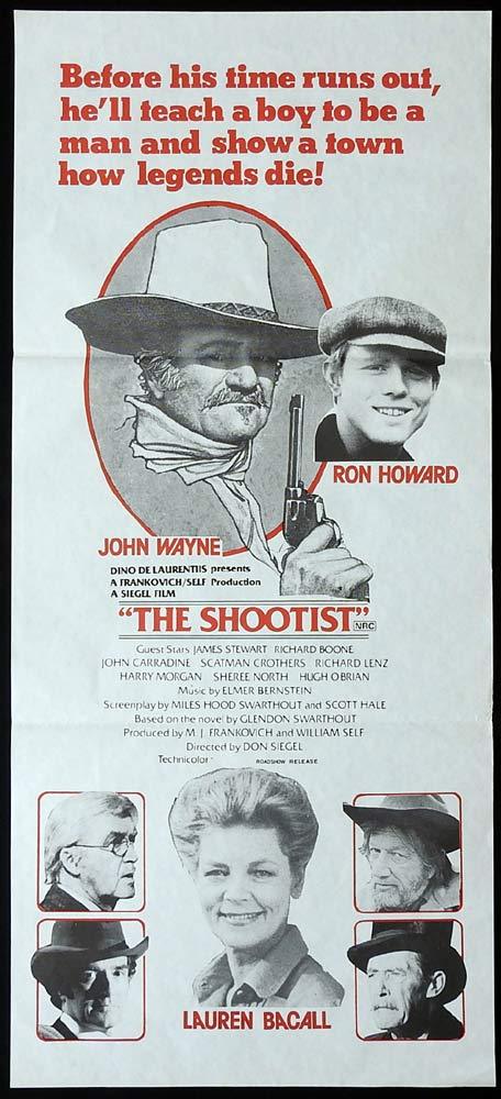 THE SHOOTIST Original Daybill Movie Poster John Wayne Lauren Bacall