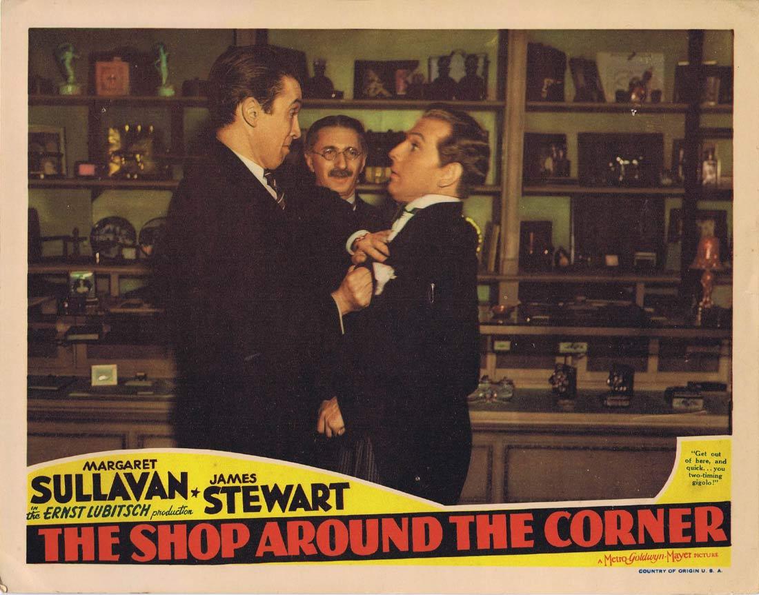THE SHOP AROUND THE CORNER Original Lobby Card Margaret Sullavan James Stewart Frank Morgan