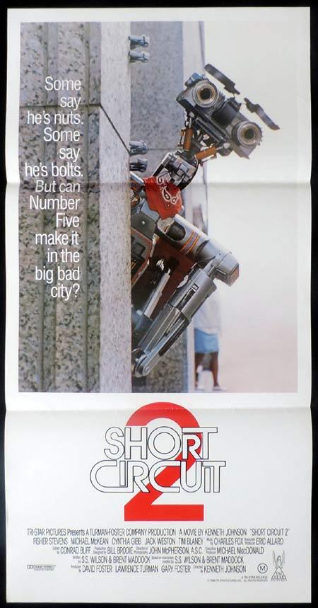 SHORT CIRCUIT 2 Original Daybill Movie Poster Michael McKean