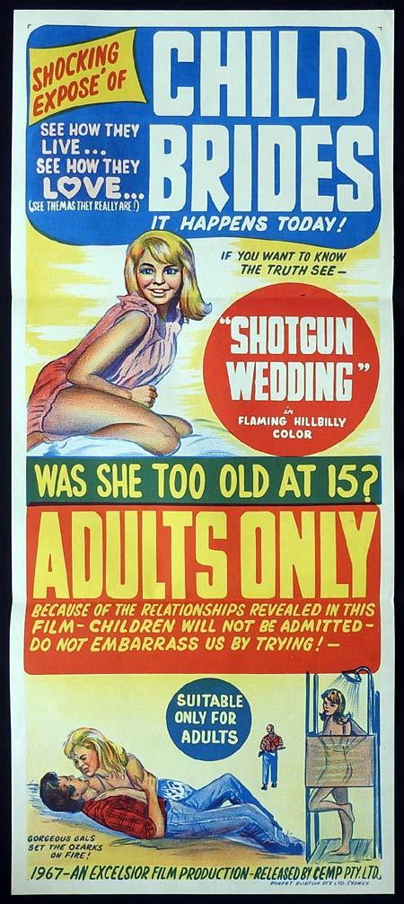 SHOTGUN WEDDING Original Daybill Movie poster Ed Wood Child Brides