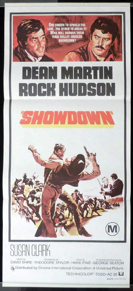 SHOWDOWN Daybill Movie Poster Rock Hudson Dean Martin