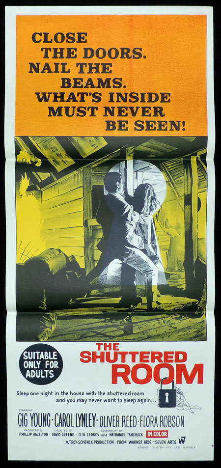 THE SHUTTERED ROOM Original Daybill Movie poster GIG YOUNG Horror