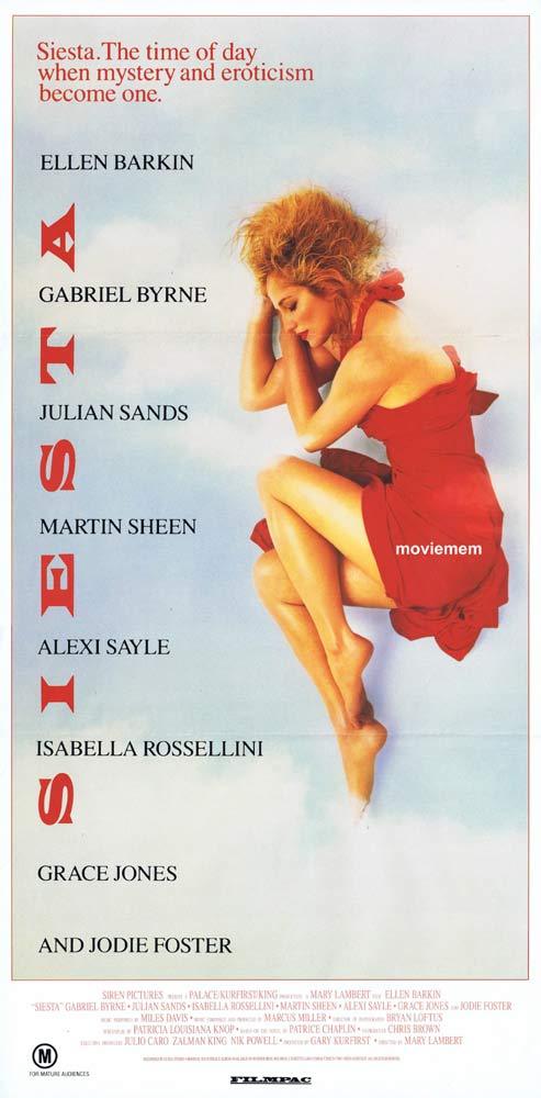 SIESTA Original daybill Movie poster Ellen Barkin Gabriel Byrne Julian Sands
