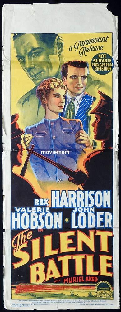 SILENT BATTLE Long Daybill Movie poster Rex Harrison Richardson Studio