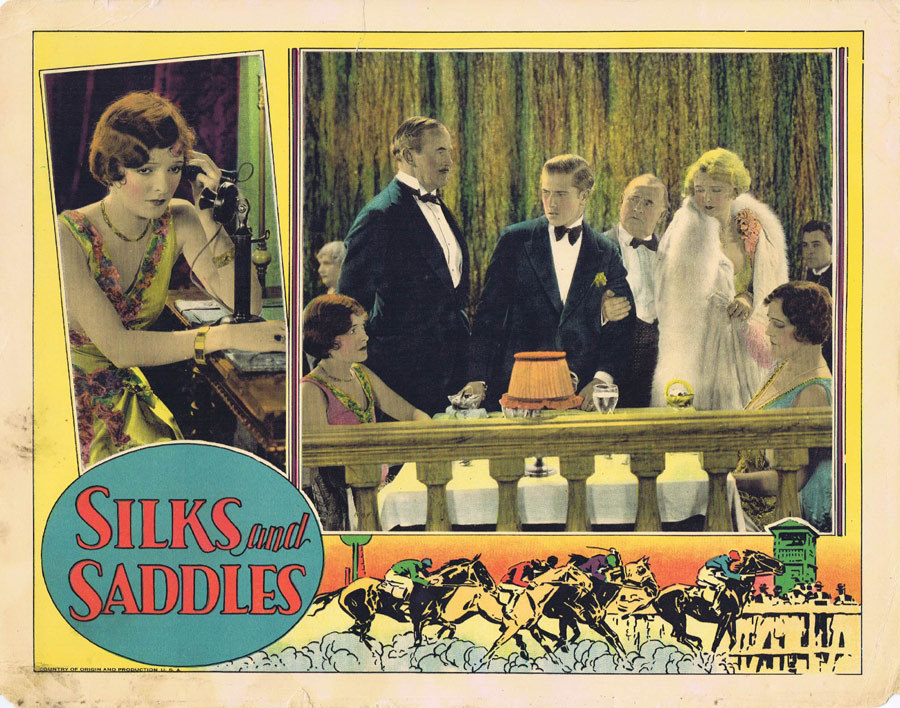 SILKS AND SADDLES Lobby Card 2 Horse Racing film Marion Nixon 1929