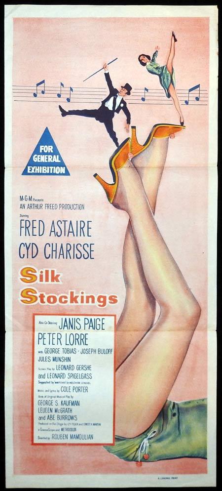 SILK STOCKINGS Original Daybill Movie Poster Fred Astaire Cyd Charisse