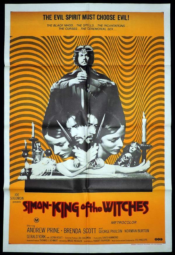 SIMON KING OF THE WITCHES One Sheet Movie Poster Andrew Prine