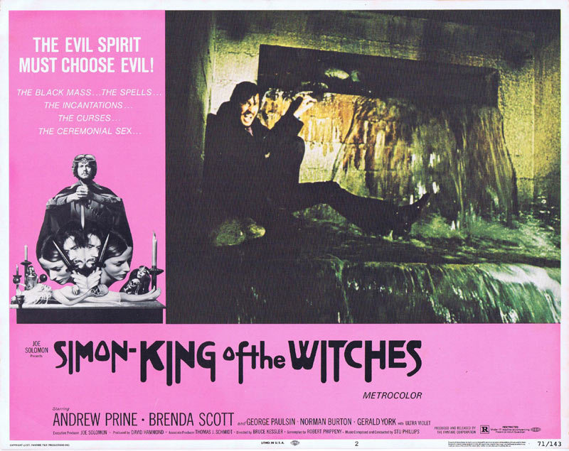 SIMON KING OF THE WITCHES Lobby card 2 Horror