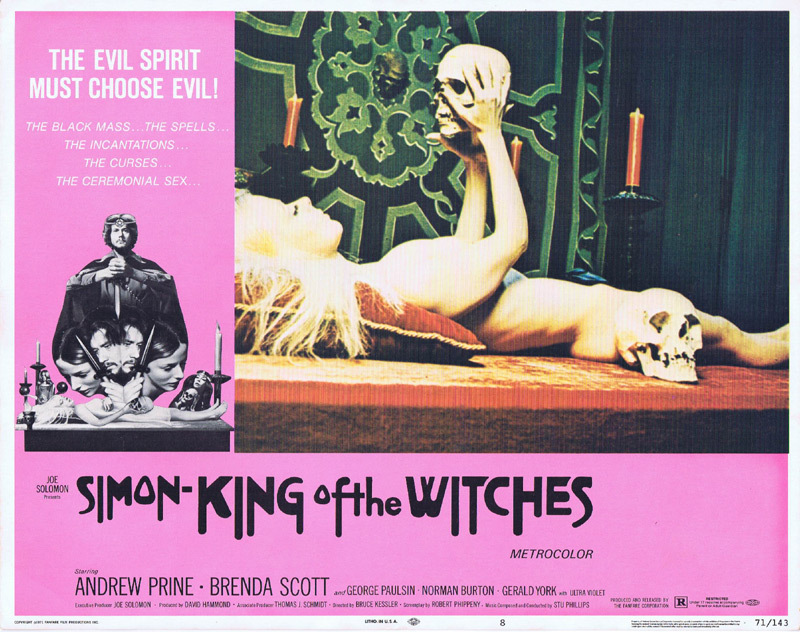 SIMON KING OF THE WITCHES Lobby card 8 Horror