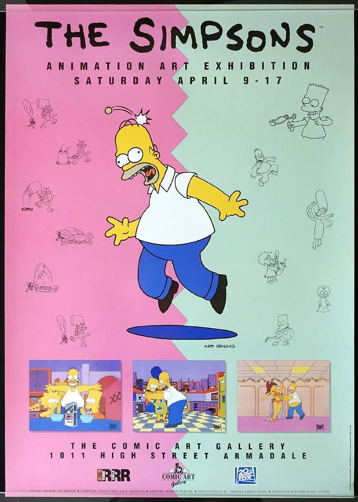 THE SIMPSONS Original Daybill Exhibition Poster 1994
