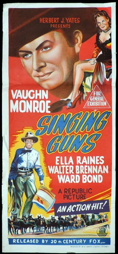SINGING GUNS Original Daybill Movie Poster Vaughn Monroe