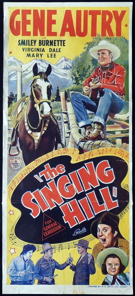 THE SINGING HILL Original daybill Movie Poster 1941 Gene Autry