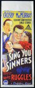 SING YOU SINNERS '38 Bing Crosby RICHARDSON STUDIO Rare Original poster