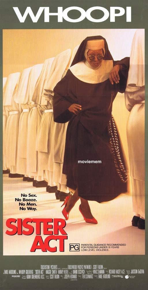 SISTER ACT Original Daybill Movie poster Whoopi Goldberg Maggie Smith