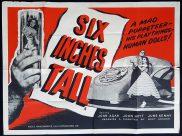 SIX INCHES TALL aka ATTACK OF THE PUPPET PEOPLE Sci Fi British Quad Movie poster
