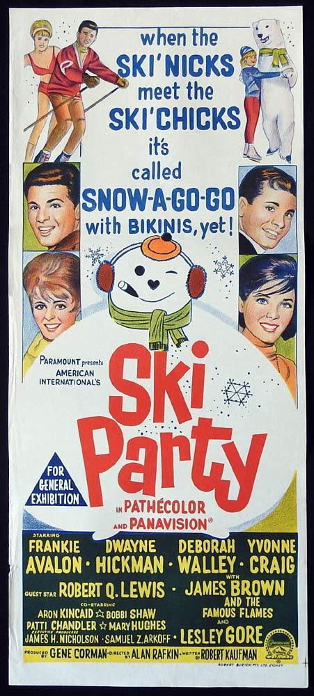 SKI PARTY Original Daybill Movie Poster Frankie Avalon Dwayne Hickman