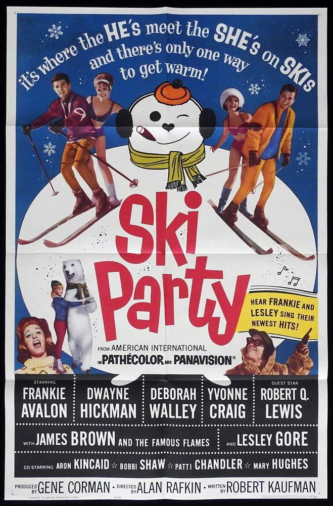 SKI PARTY Original US One sheet Movie poster Dwayne Hickman Frankie Avalon