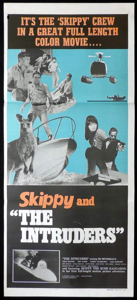 SKIPPY AND THE INTRUDERS Daybill Movie poster 1969 Bush Kangaroo