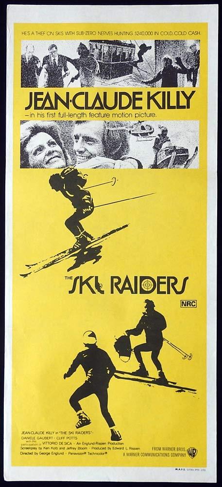 THE SKI RAIDERS Original Daybill Movie Poster Jean-Claude Killy Danièle Gaubert