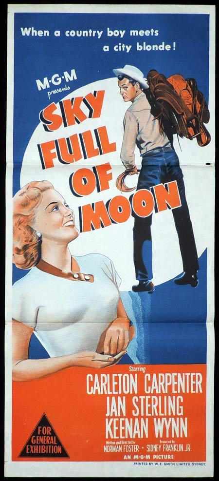 SKY FULL OF MOON Original Daybill Movie Poster Carleton Carpenter