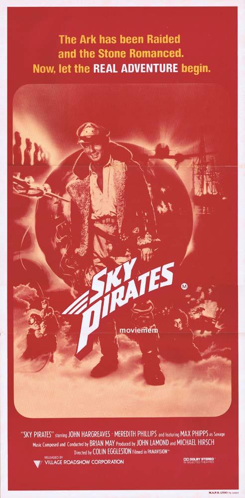 SKY PIRATES Original Daybill Movie Poster John Hargraeves