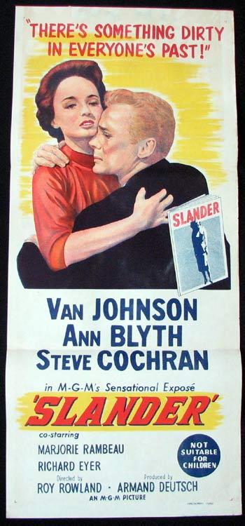 SLANDER Movie poster Van Johnson Ann Blyth
